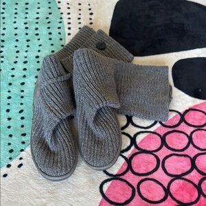 UGG Gray Casual Knit Socks